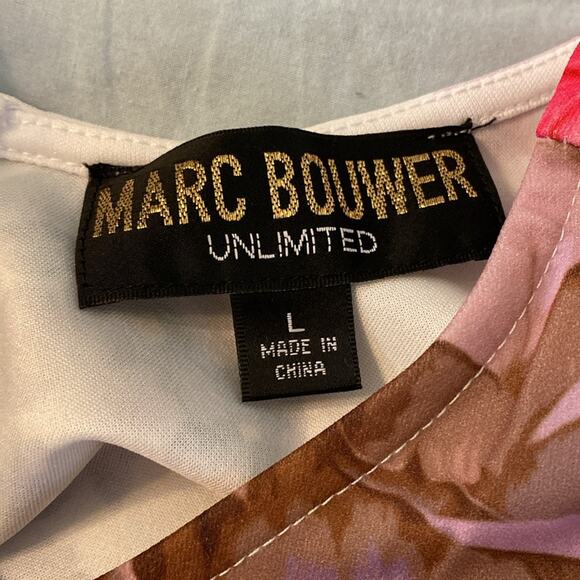 Marc Bouwer Floral Fit and Flare Cap Sleeve Dress Size Large - Picture 3 of 8